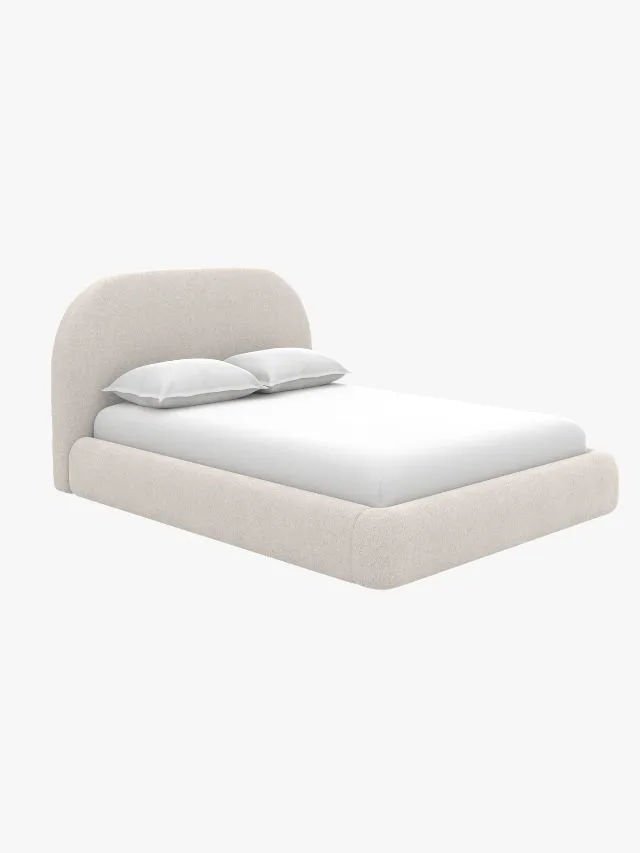 James Lane Capri Gas Lift Bed In Toorak Pearl Colour
