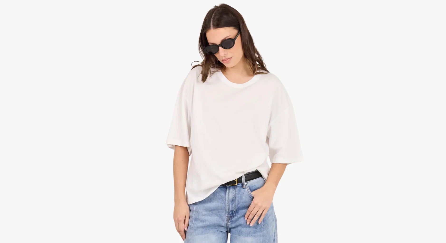 oversized cotton white tee shirt 