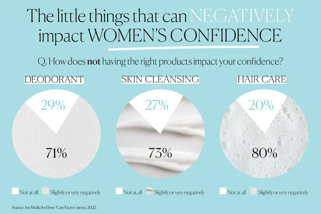 Dove Pie Chart 1: Little things that can negatively impact womans confidence