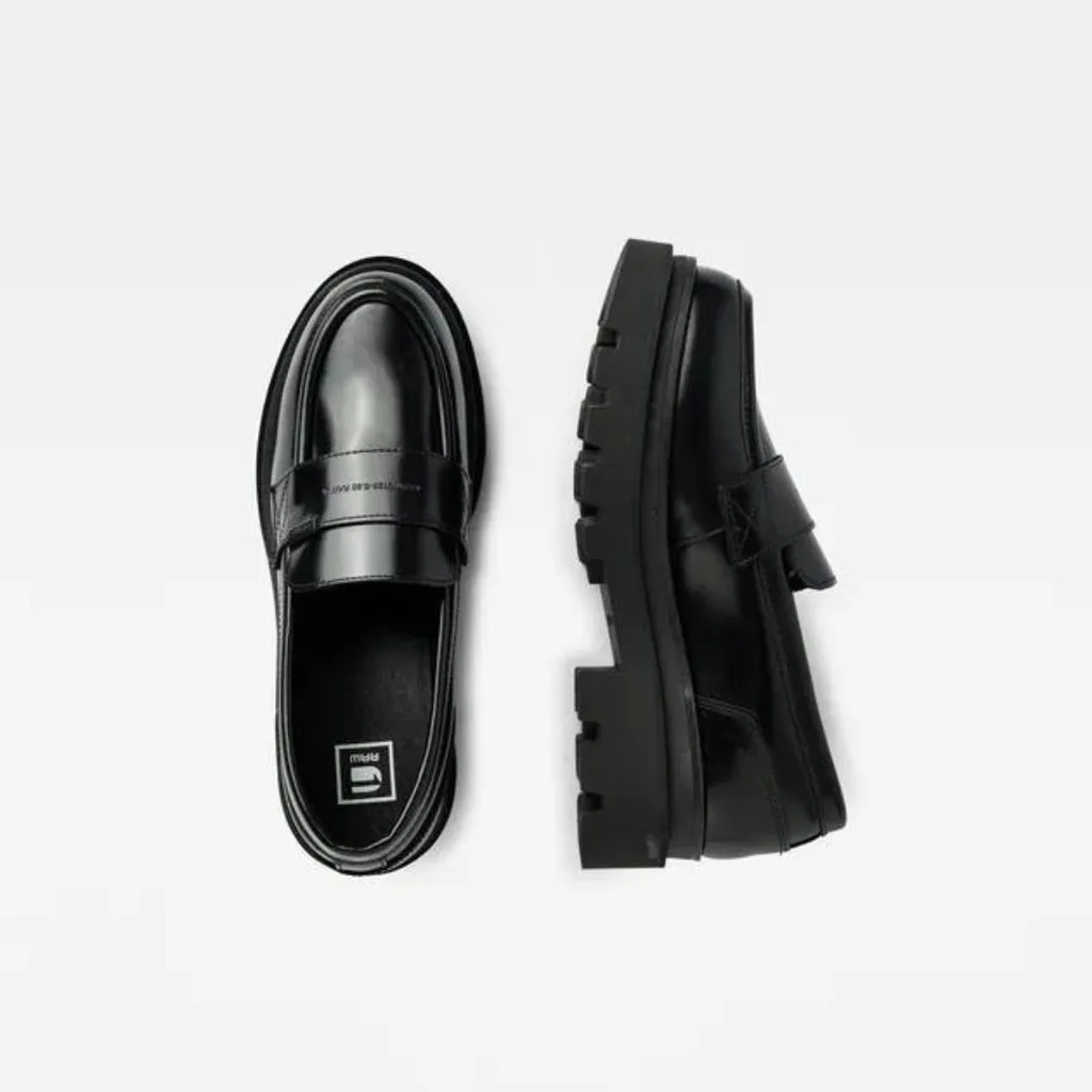 g star raw black loafers