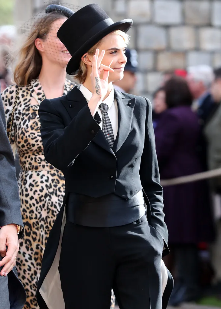 cara-delevingne-tuedo-princess-eugenie-wedding