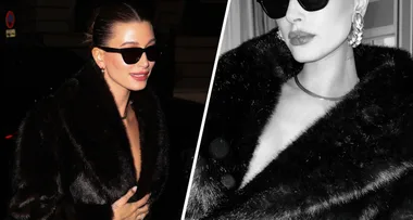 Hailey Bieber’s Favourite Saint Laurent Coat Is Now Available To Shop In Stores.