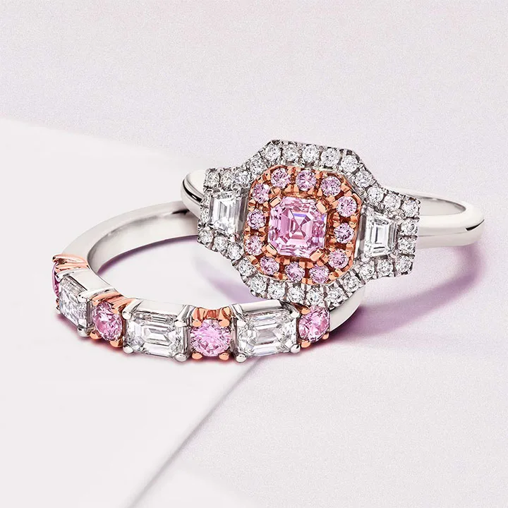 Pink Kimberley Diamonds engagement ring