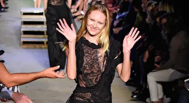 Candice Swanepol Faceplants At New York Fashion Week