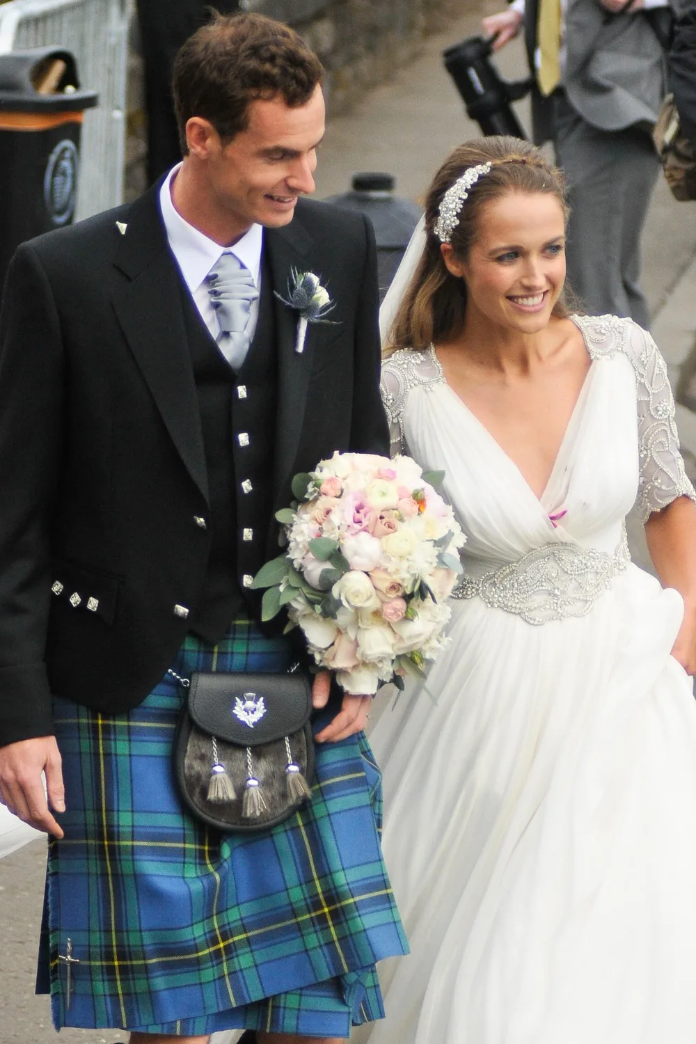 Kim Sears and Andy Murray on their wedding day in 2015.