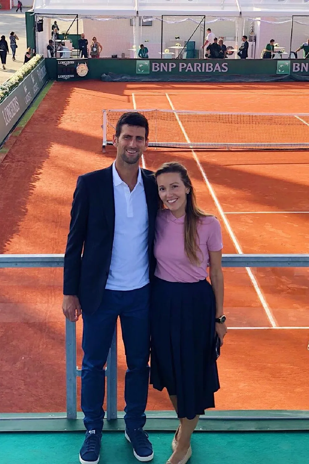 Jelena Djokovic attends most of Novak's tennis events with him