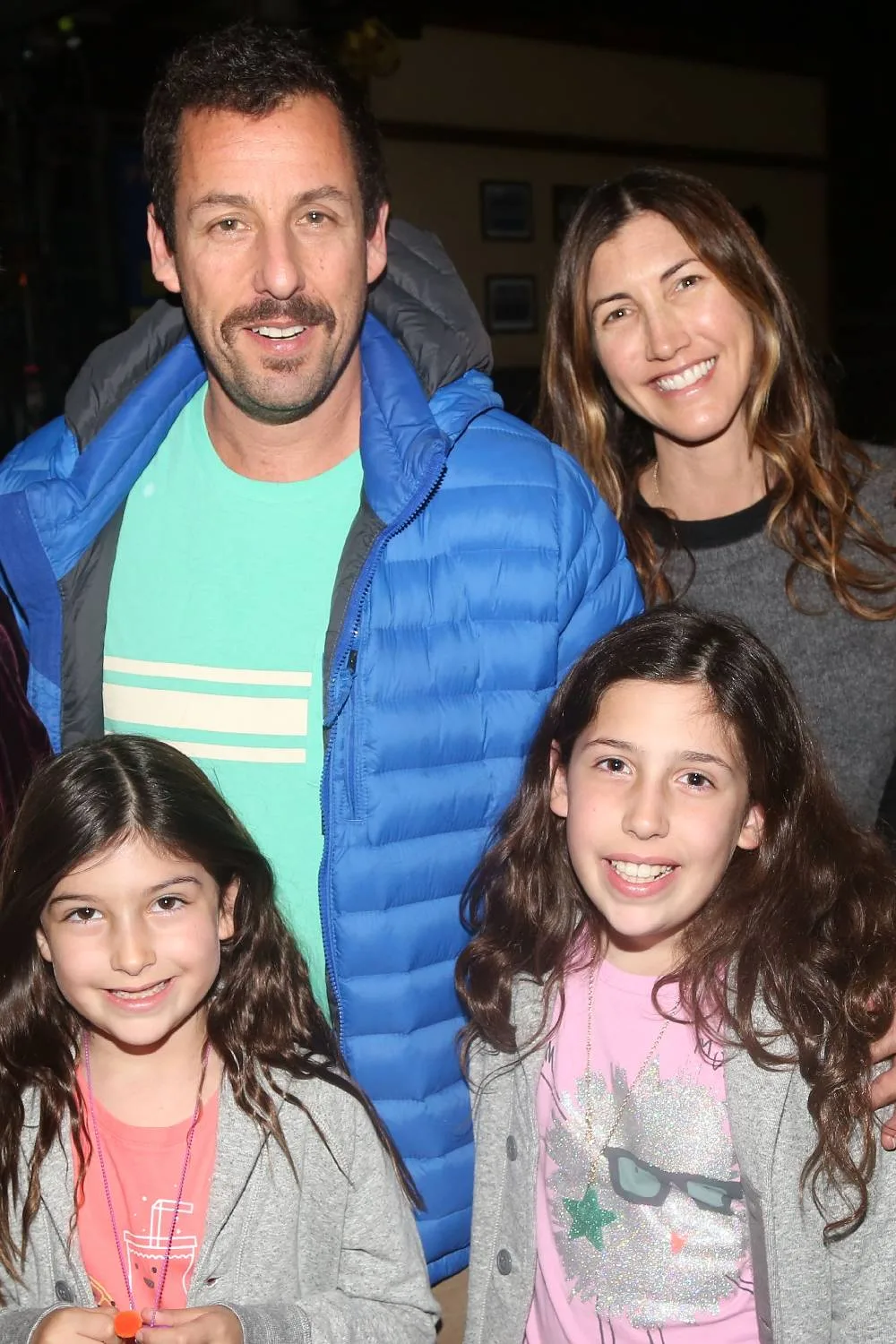 Adam Sandler and Jackie Sandler with their kids, Sadie and Sunny.