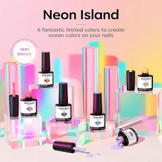MODELONES Neon Island &ndash; 6 Shades Gel Nail Polish Set