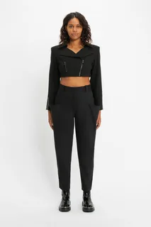 Cue Cropped Cocoon Biker Jacket