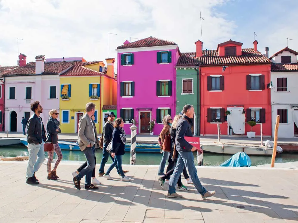 Colourful streets of venice