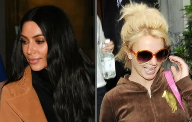 Kim Kardashian Just Had A Major Britney Spears Fashion Moment In Velour Tracksuit