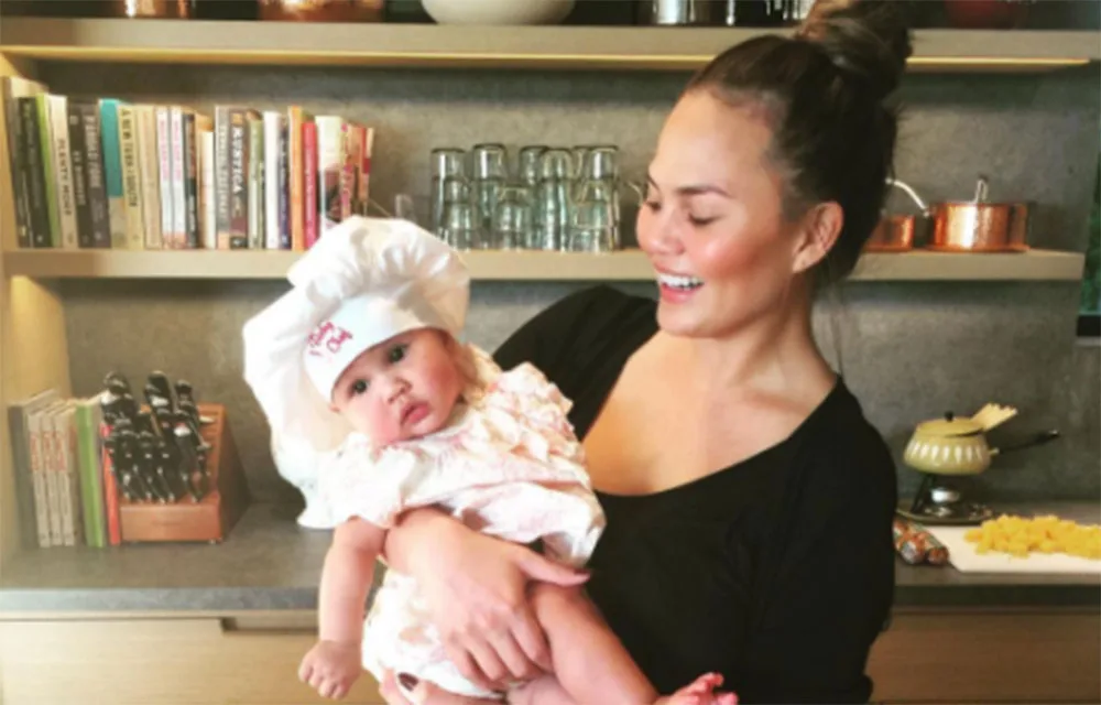 Chrissy Teigen Hits Back At ‘Mum-Shamers’ Who Think Baby Luna Is Miserable