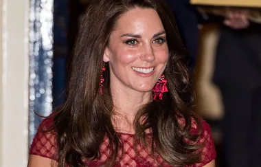 Kate Middleton Makes A Bold Statement In Red Marchesa