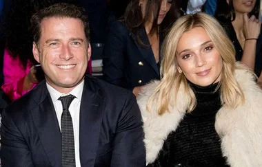 New Couple Karl Stefanovic and Jasmine Yarbrough Make Their First Public Appearance Front Row At Fashion Week