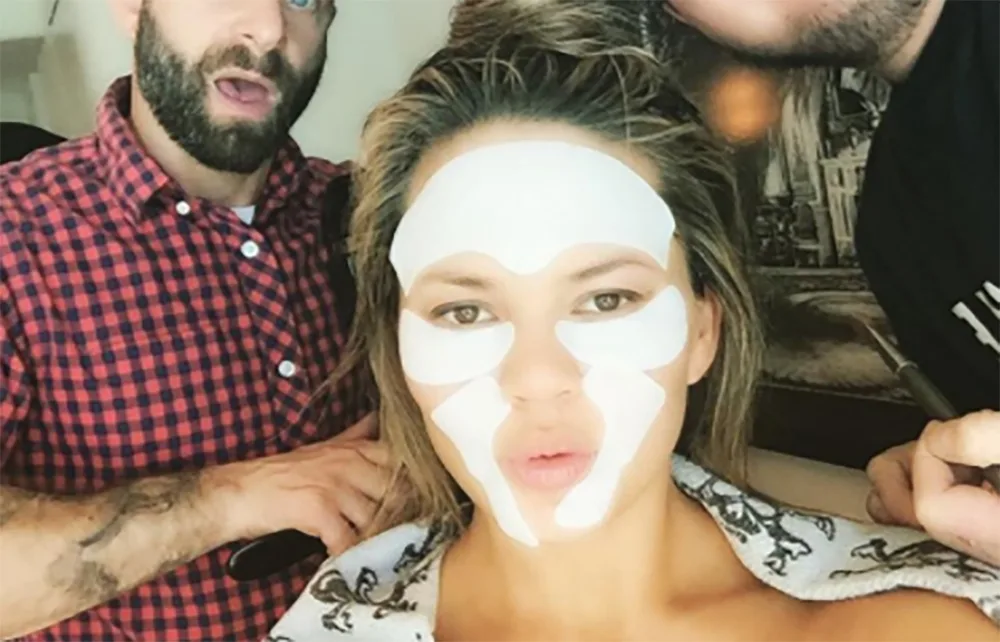 chrissy teigen face mask