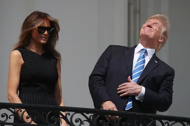 Donald Trump Stared Directly At The Solar Eclipse And Twitter Is Having A Field Day