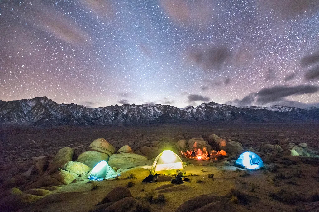 Camping under the stars