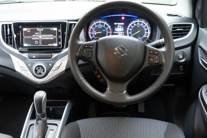 The centre dash is dominated by a Transformers chest plate-style treatment.