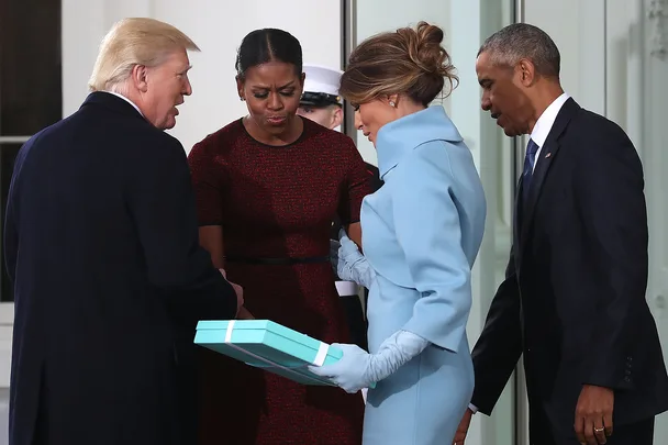 michelle obama tiffany box melania trump