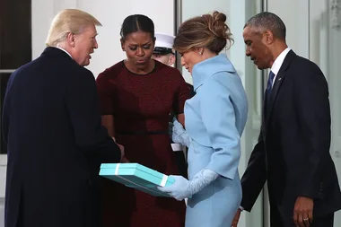 michelle obama tiffany box melania trump