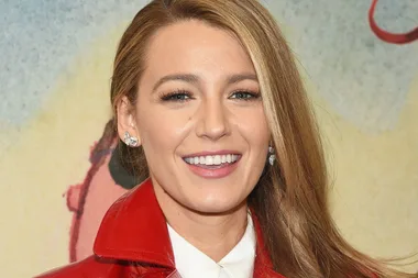 Blake Lively Is Valentine’s Day Personified In Red And White Heart Outfit