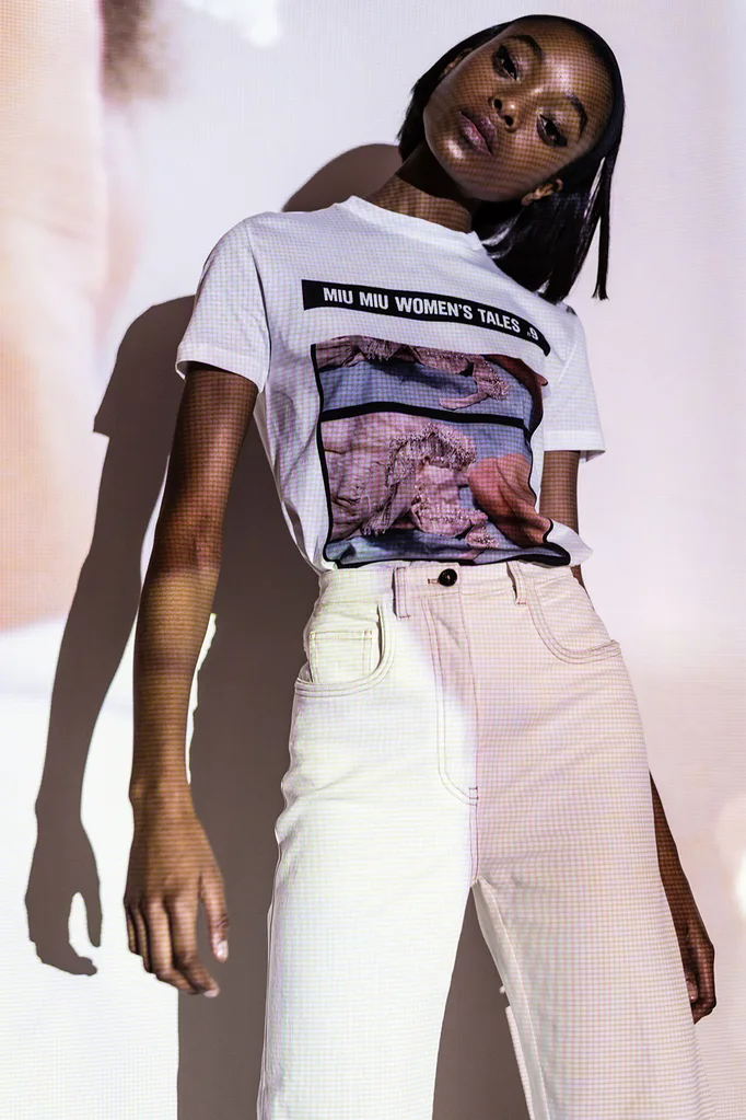 miu miu white t shirt