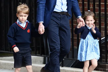 The Cutest Photos Of Prince George And Princess Charlotte Visiting Their Baby Brother