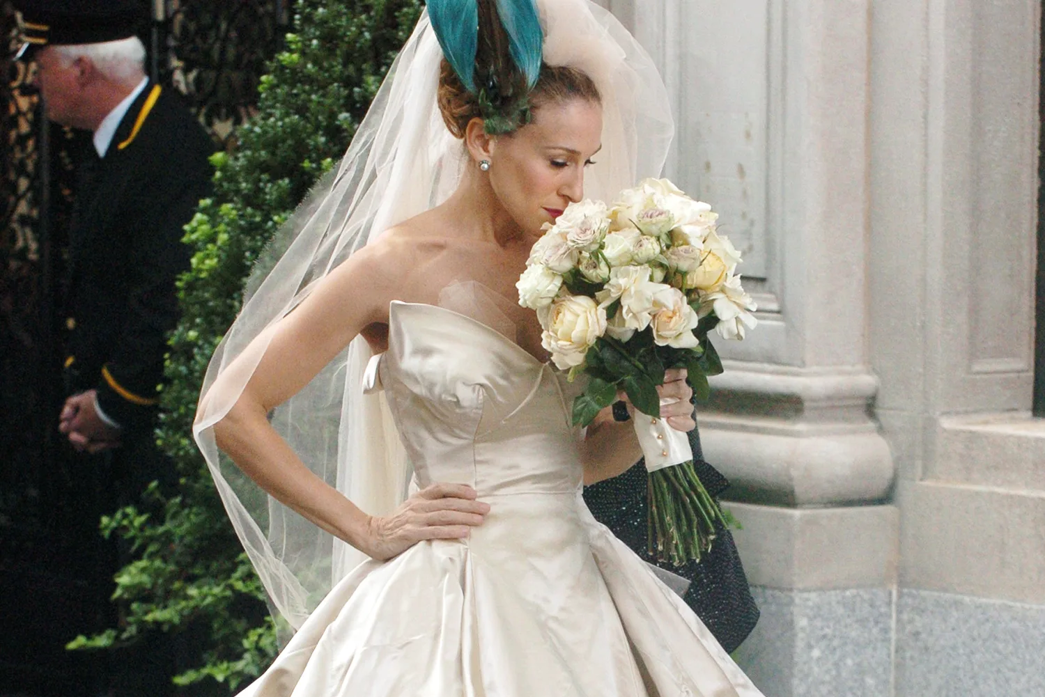 sjp bridesmaid dress Sarah Jessica Parker has a wedding collection Color:LT-BLUE APRIL20 Adrianna Papell Women's Beaded