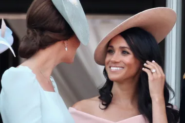 Meghan Markle And Kate Middleton Shared A Sweet Sister-In-Law Moment At Trooping The Colour