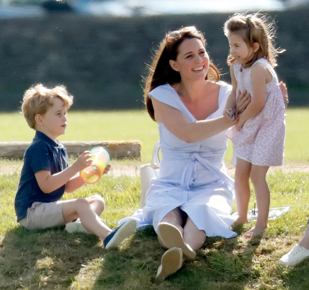 Prince George, Kate Middleton and Princess Charlotte