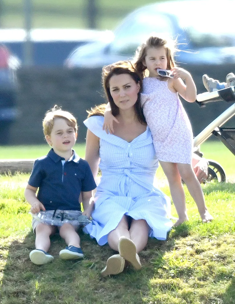 Prince George, Kate Middleton and Princess Charlotte