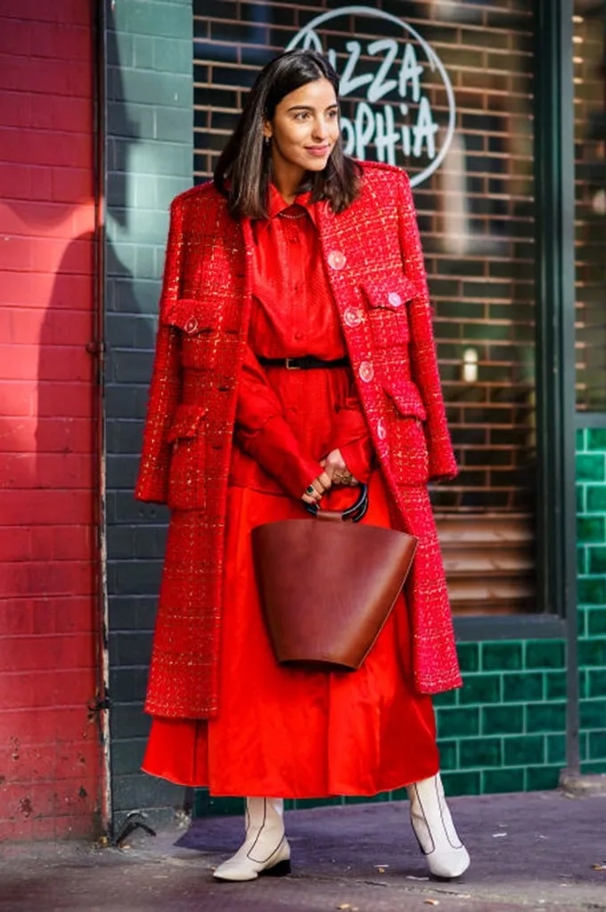 Red Tweed Coat