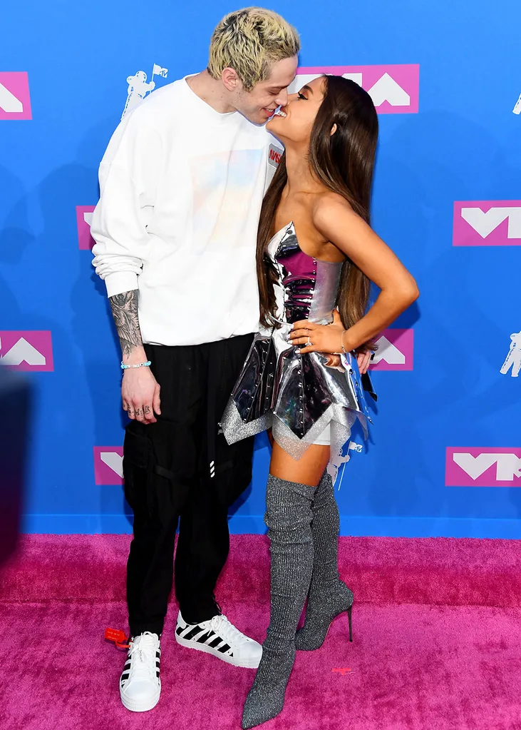 Pete Davidson and Ariana Grande 2018 MTV VMAs red carpet