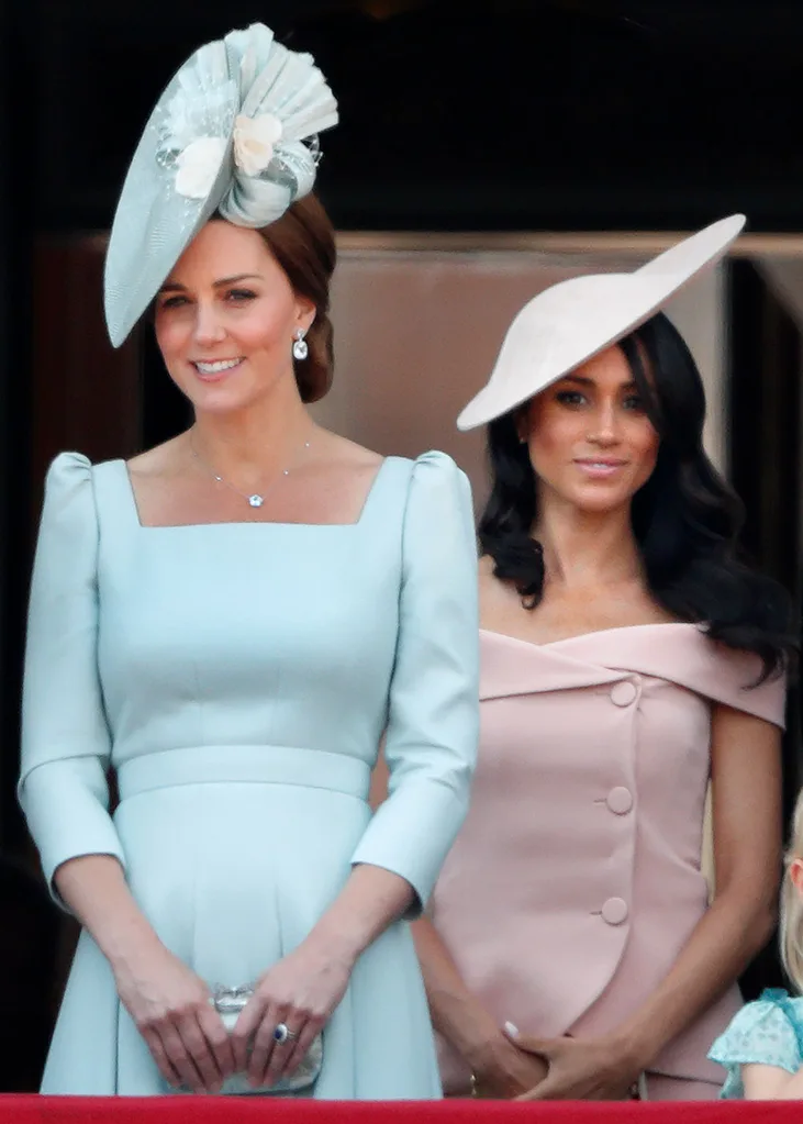 Meghan Markle and Kate Middleton at the Trooping the Colour 2018