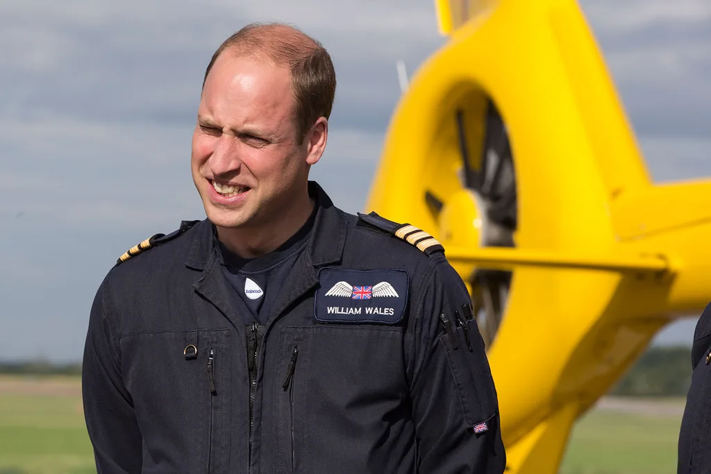 Prince William with the East Anglian Air Ambulance