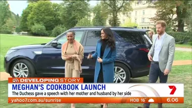 Meghan Markle launches cookbook with mother and husband by her side