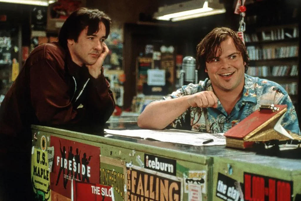 John Cusack and Jack Black in 2000 rom-com High Fidelity