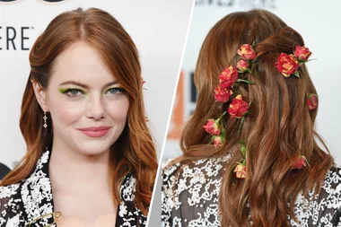 Emma Stone Shows Us The New Way To Wear A Flower Crown