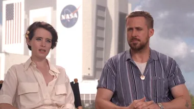 Ryan Gosling and Clare Foy chat about new film ‘First Man’