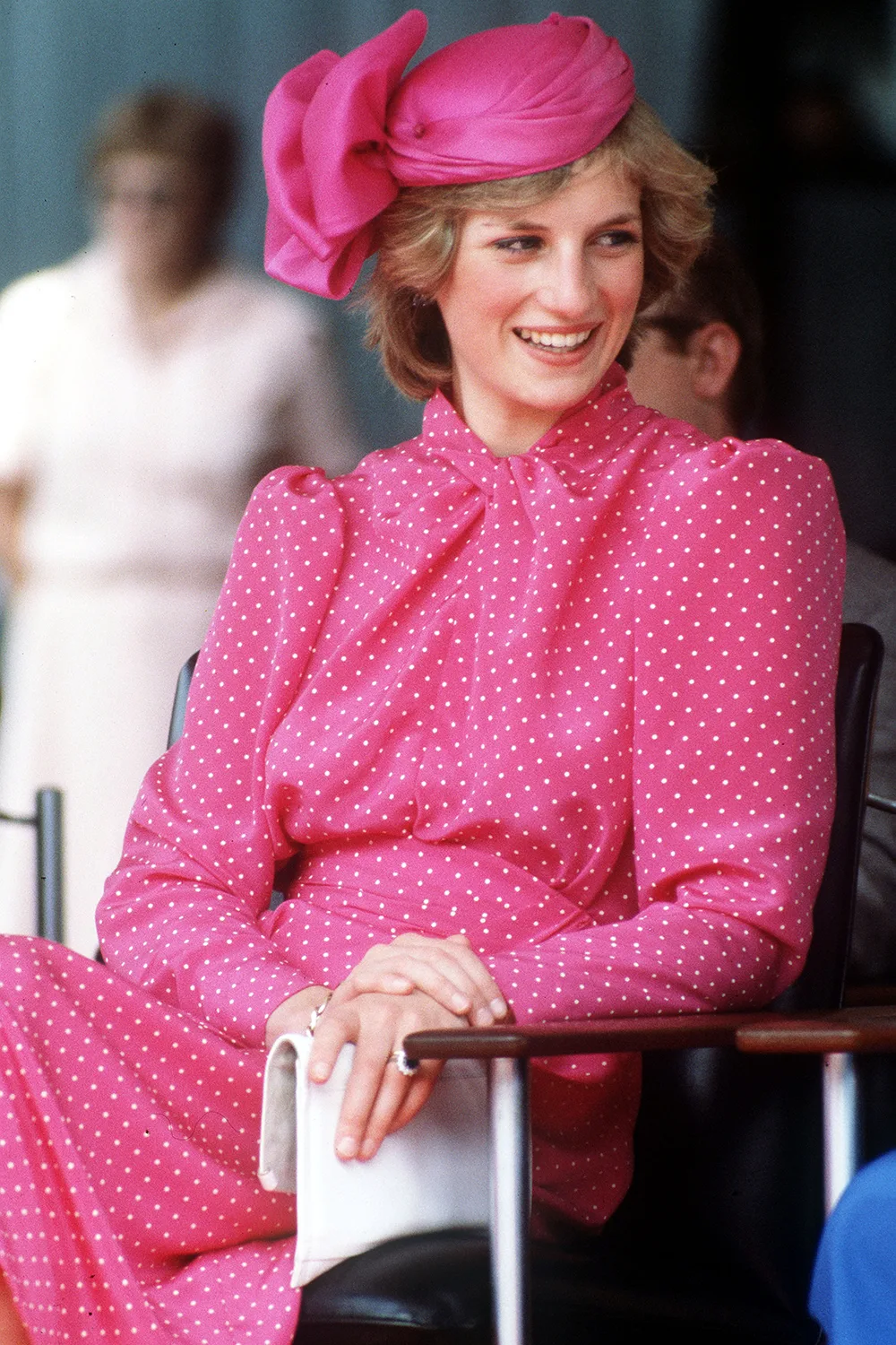 princess diana in perth wearing pink dress