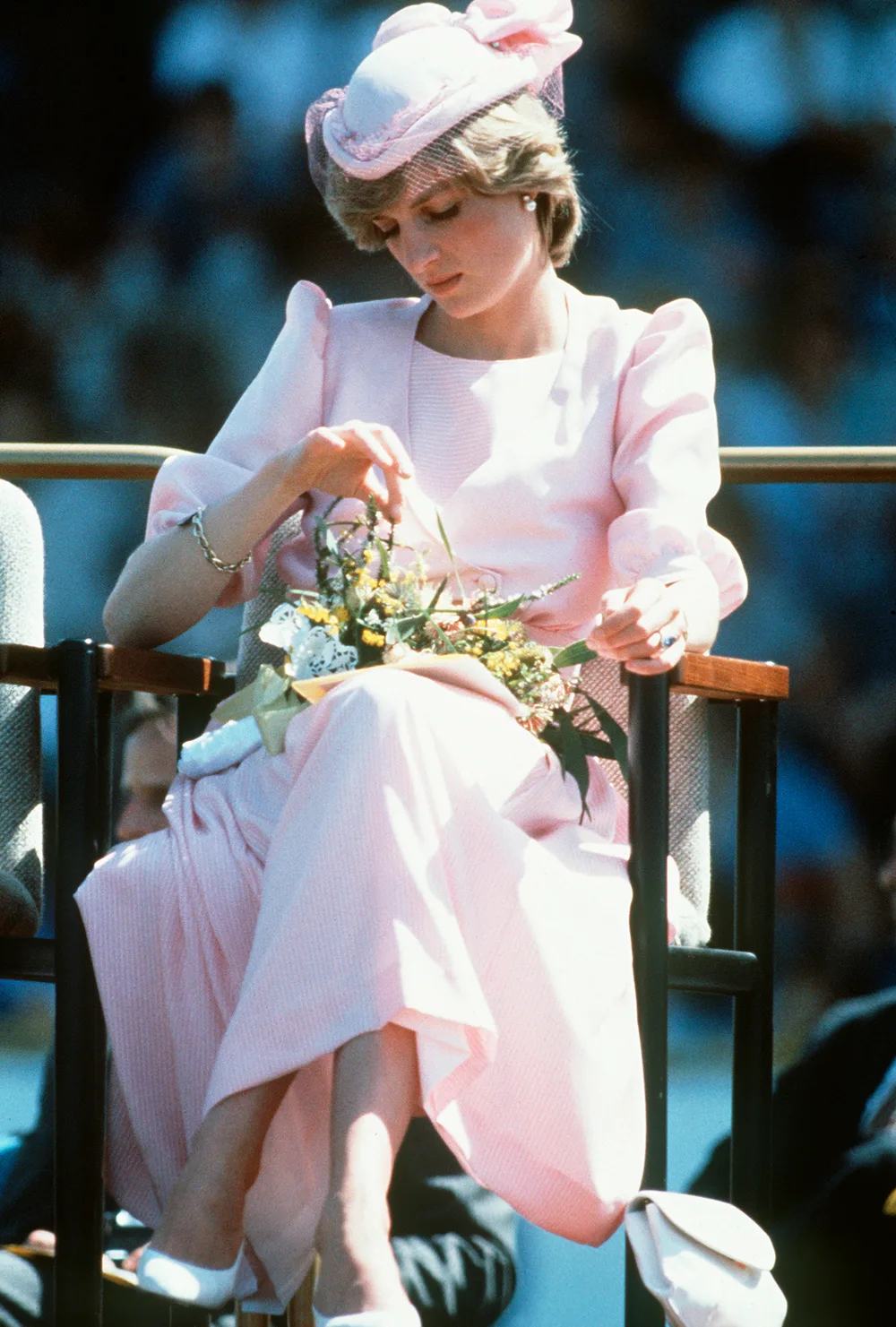 princess diana looks forlorn while visiting Sydney Australia