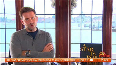 Bradley Cooper speaks exclusively with Sunrise in Venice