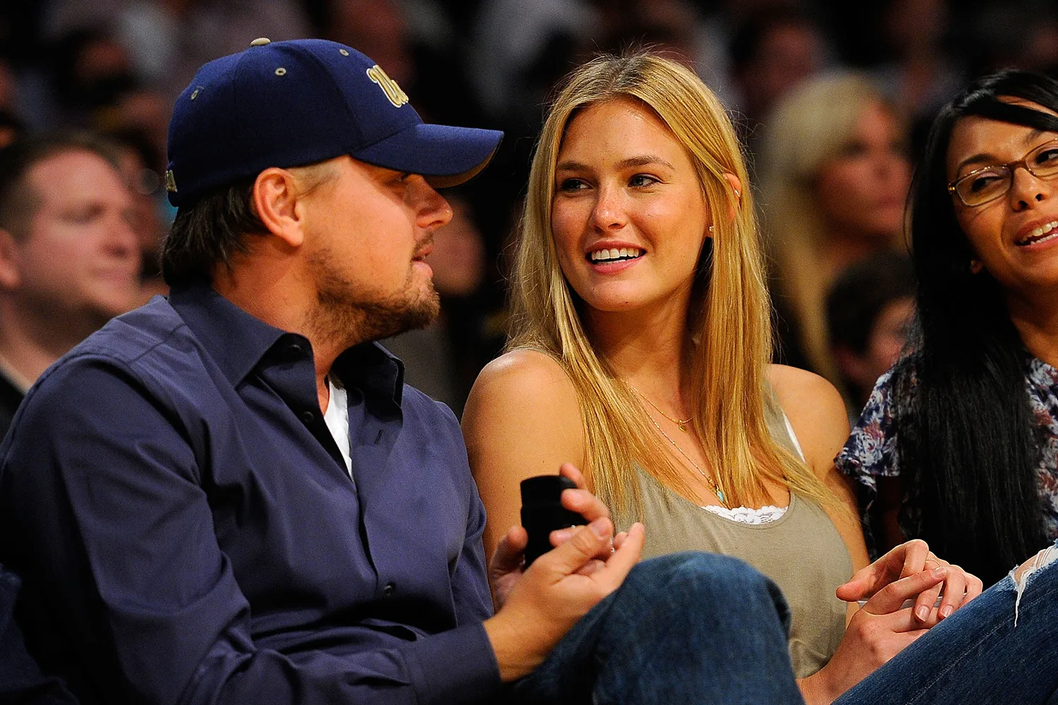 Bar Refaeli and Leonardo DiCaprio.