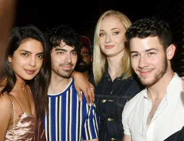 Sophie Turner Wore A Stunning Peach Dress To Priyanka And Nick’s Wedding Reception