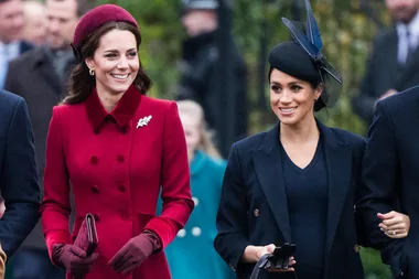 Meghan Markle And Kate Middleton Walk To Royal Christmas Service Together