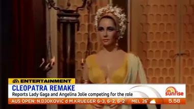 Lady Gaga and Angelina Jolie competing to play Cleopatra