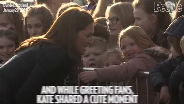 WATCH: Kate Middleton Let a Little Girl Touch Her Signature Blowout