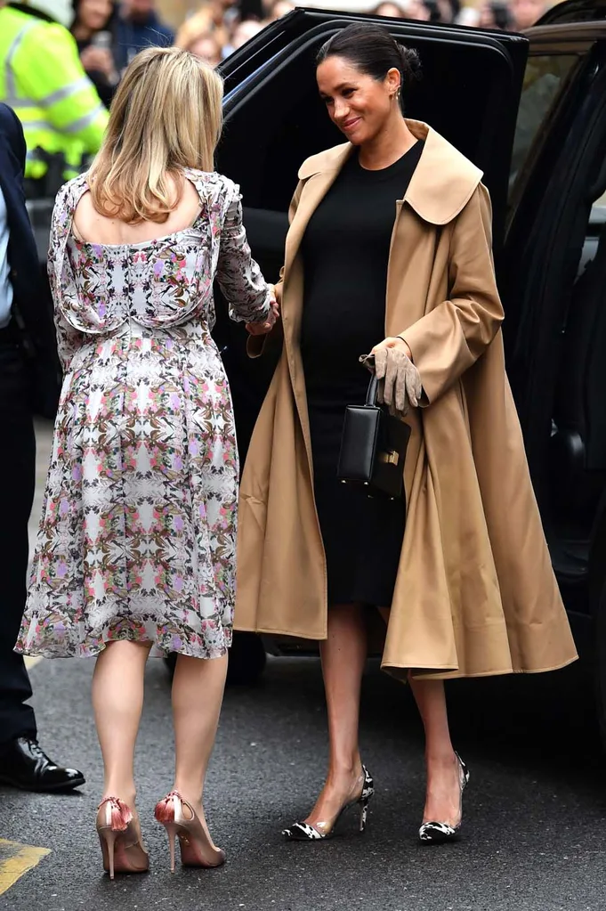 Meghan, Duchess of Sussex arrives at St Charles hospital in west London to visit Smart Works, a charity to which she has become patron on January 10, 2019.