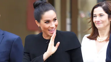 Meghan Markle Wears Givenchy Coat And Top Knot In London