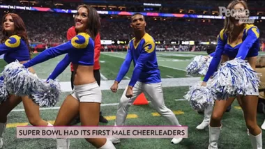 See Photos of the First-Ever Male NFL Cheerleaders Performing at the 2019 Super Bowl